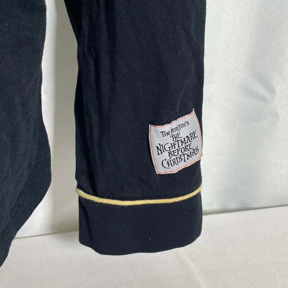 Disney Nightmare Before Christmas Jack Skellington Black Pajama Top Womens LARGE - Picture 6 of 11
